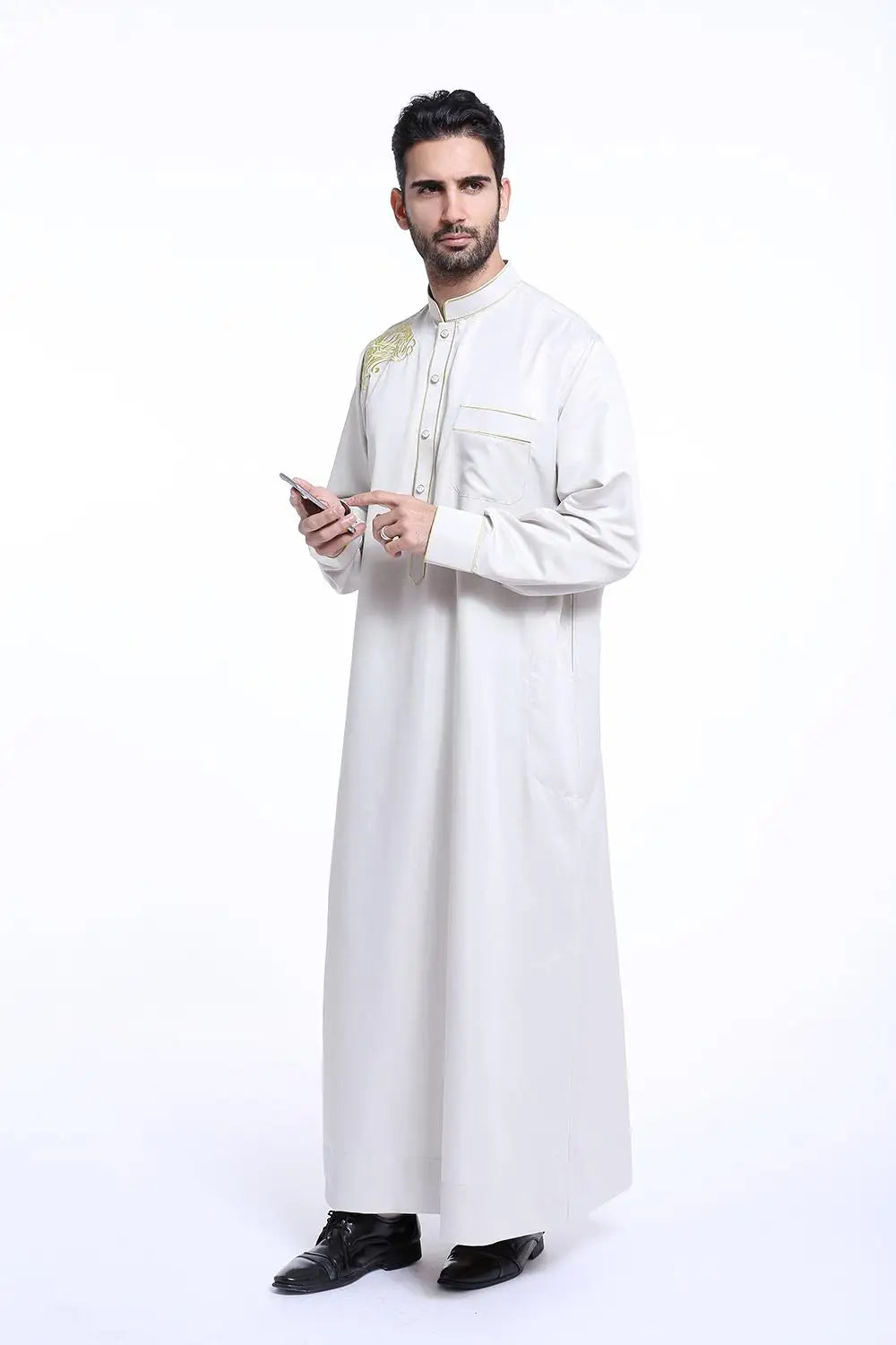 Muslim Fashion Men Robe Middle East Arabian Abaya Dubai Kaftan Arab Turkish Ramadan Musulmana Jubba Thobe Thoub Islamic Clothing