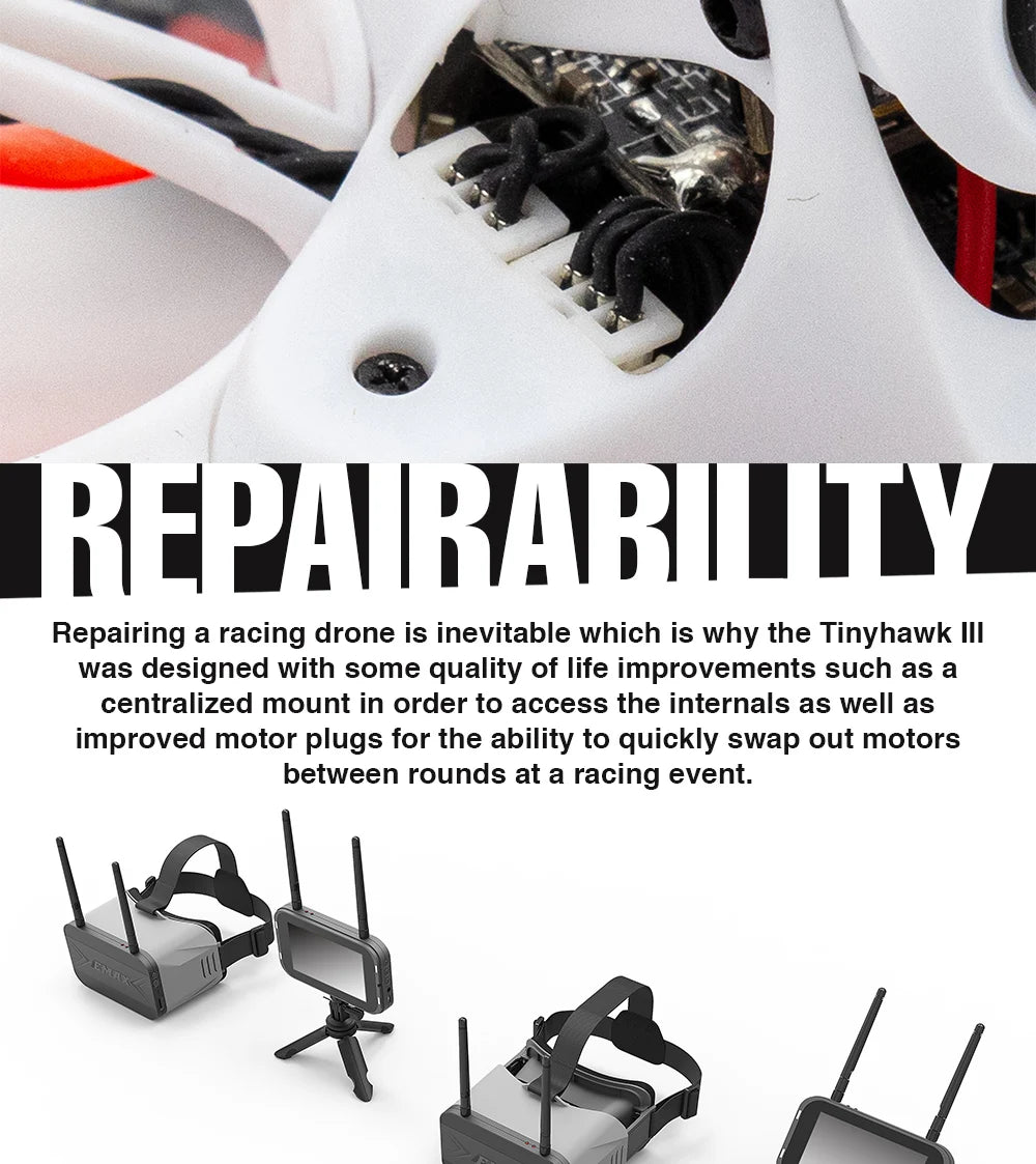 Emax Tinyhawk III 3 RTF Kit FPV Racing Drone F4 5A 15000KV RunCam Nano 4 25-100-200mW VTX 1S-2S FrSky D8 RC Airplane QuadcopterE