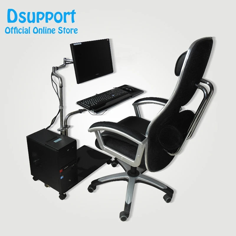 Bedside Moving Laptop Stand Adjustable Sofa Computer Monitor Holder Mount +Keyboard Holder Rotating Laptop Table Lapdesks ok610