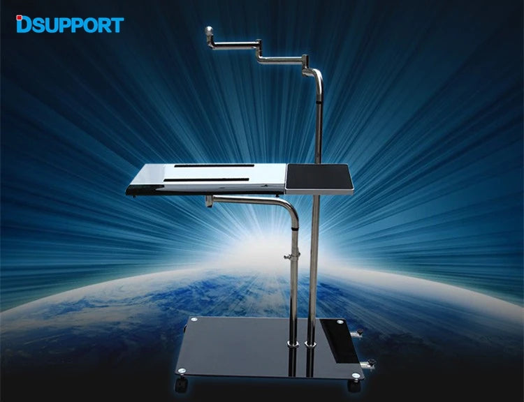 Bedside Moving Laptop Stand Adjustable Sofa Computer Monitor Holder Mount +Keyboard Holder Rotating Laptop Table Lapdesks ok610