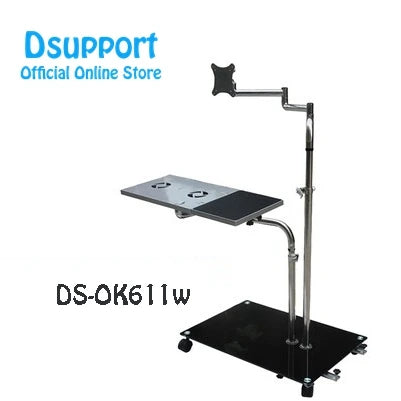 Bedside Moving Laptop Stand Adjustable Sofa Computer Monitor Holder Mount +Keyboard Holder Rotating Laptop Table Lapdesks ok610