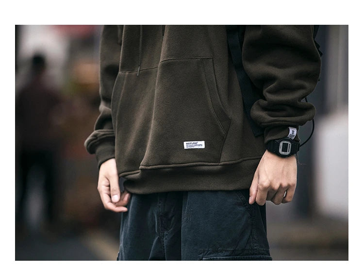 Plus Size Harajuku High Quality Thin Fleece Hoodie Japanese Streetwear Hip Hop Sweatshirt Men Clothing Korean Couple Pullover