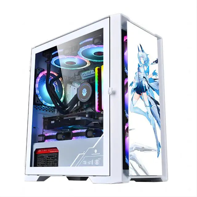 Aotesier DIY Game Desktop Host Motherboard CPU 16G RAM 500G SSD Power Supply PC Gaming Desktop Computer with A8 7680 CPU gamer