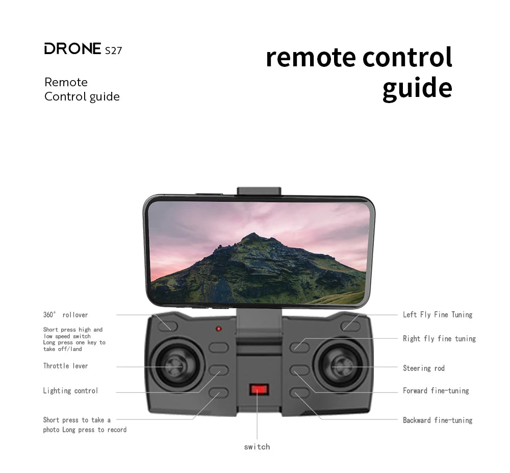 2021 New S27 Mini Drone RC Quadcopter Helicopter with 4K HD Camera Optical flow WIFI FPV Racing Dron Wide Angle Foldable Toy RTF