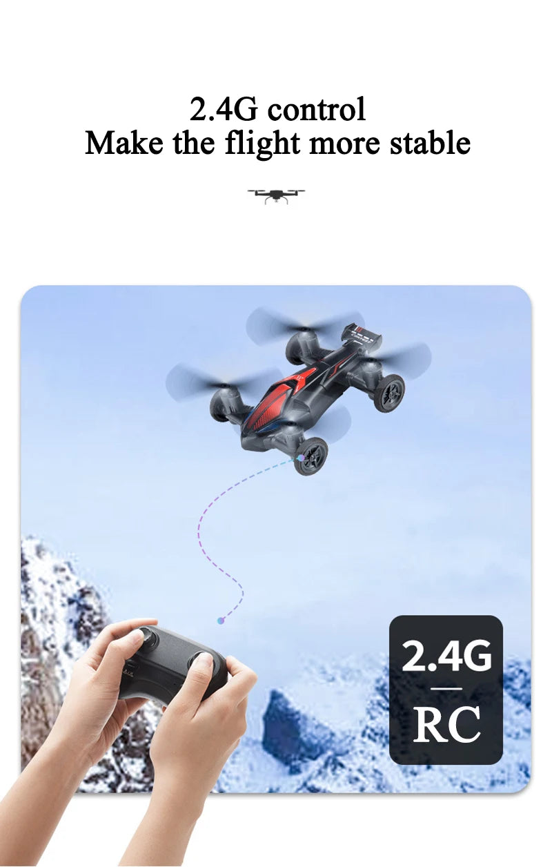 JJRC 2in1 Mini Drone Air-Ground Flying Car 2.4G Dual Mode Racing Professional RC Car Quadcopter Drone Children Off-road Toy Dron