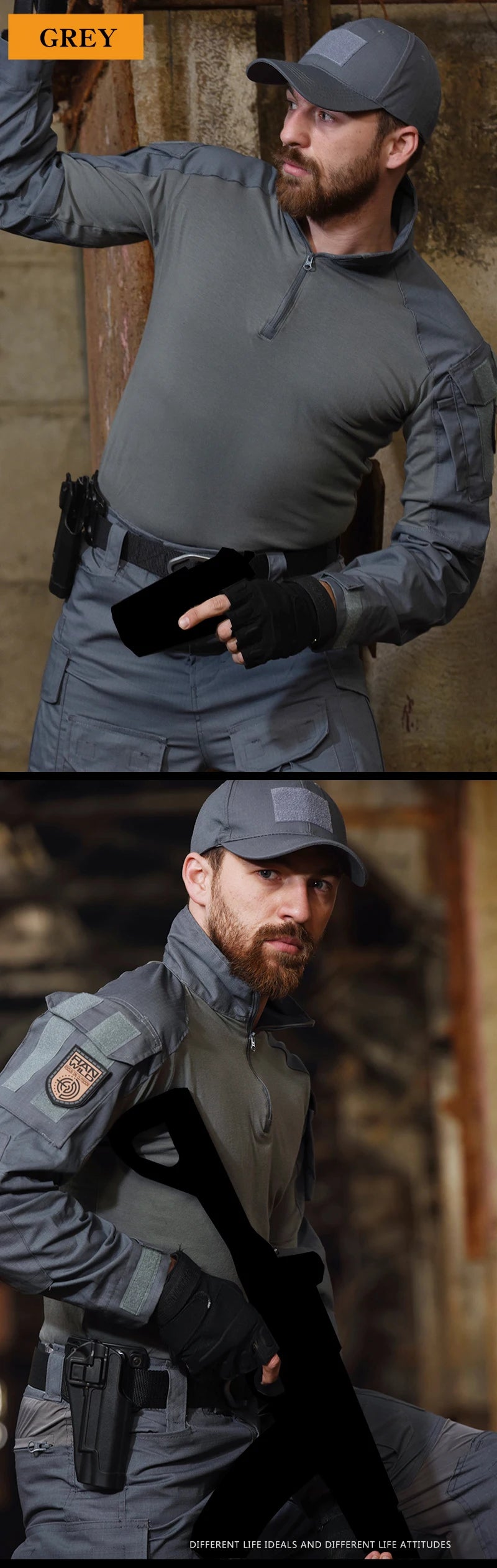 Outdoor Paintball Work Clothing Wear resistant Uniform Combat Shirts Cargo Pants Knee Pads Pants Windproof Suits