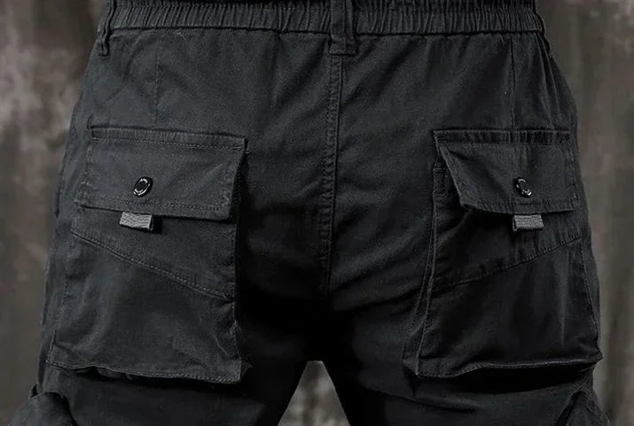 Trousers Black Cargo Jeans for Men with Pockets Male Cowboy Pants Motorcycle Classic 2024 Trend Designer Autumn Clothing Denim