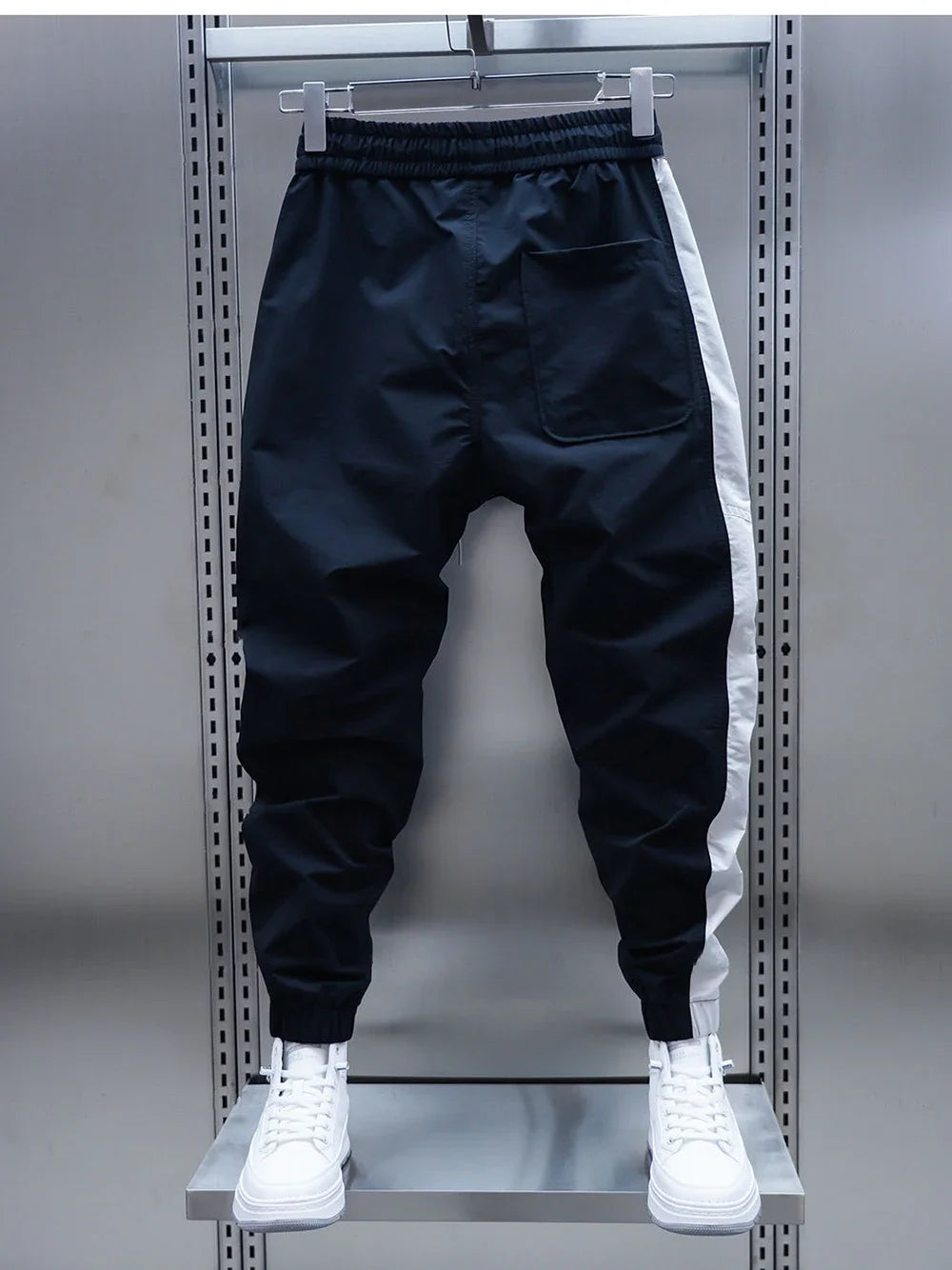Summer Thin Breathable Trousers Stitching Casual Pants Thin Letter Embroidered Pants Outdoor Jogger Pants Brand Men's Clothing