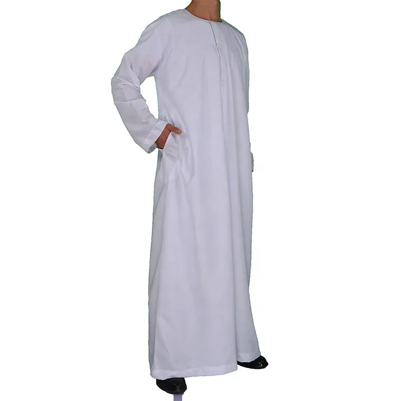 Robe Men Round Neck Arabic Thobe