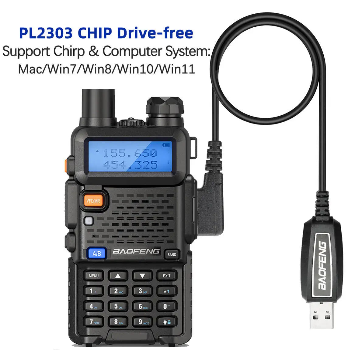 2PCS BAOFENG UV-5R Walkie Talkie Dual Band VHF UHF Two Way Radio Long Range 128CH VOX Handheld Transceiver UV5R UV 5R Ham Radio