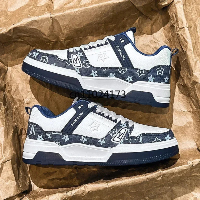 Trendy Men's Cross-Border Shoes New Style Thick Bottom Sports Casual Shoes Men's Popular White Shoes Solvent Shoes Men's Sports