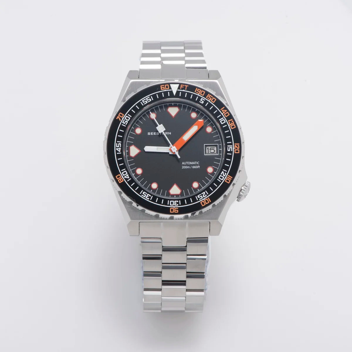 SEESTERN SUB600T Mens Diver Watch Automatic NH35 Movement Ceramic Bezel Lume Mechanical Wristwatches Sapphire Waterproof V3