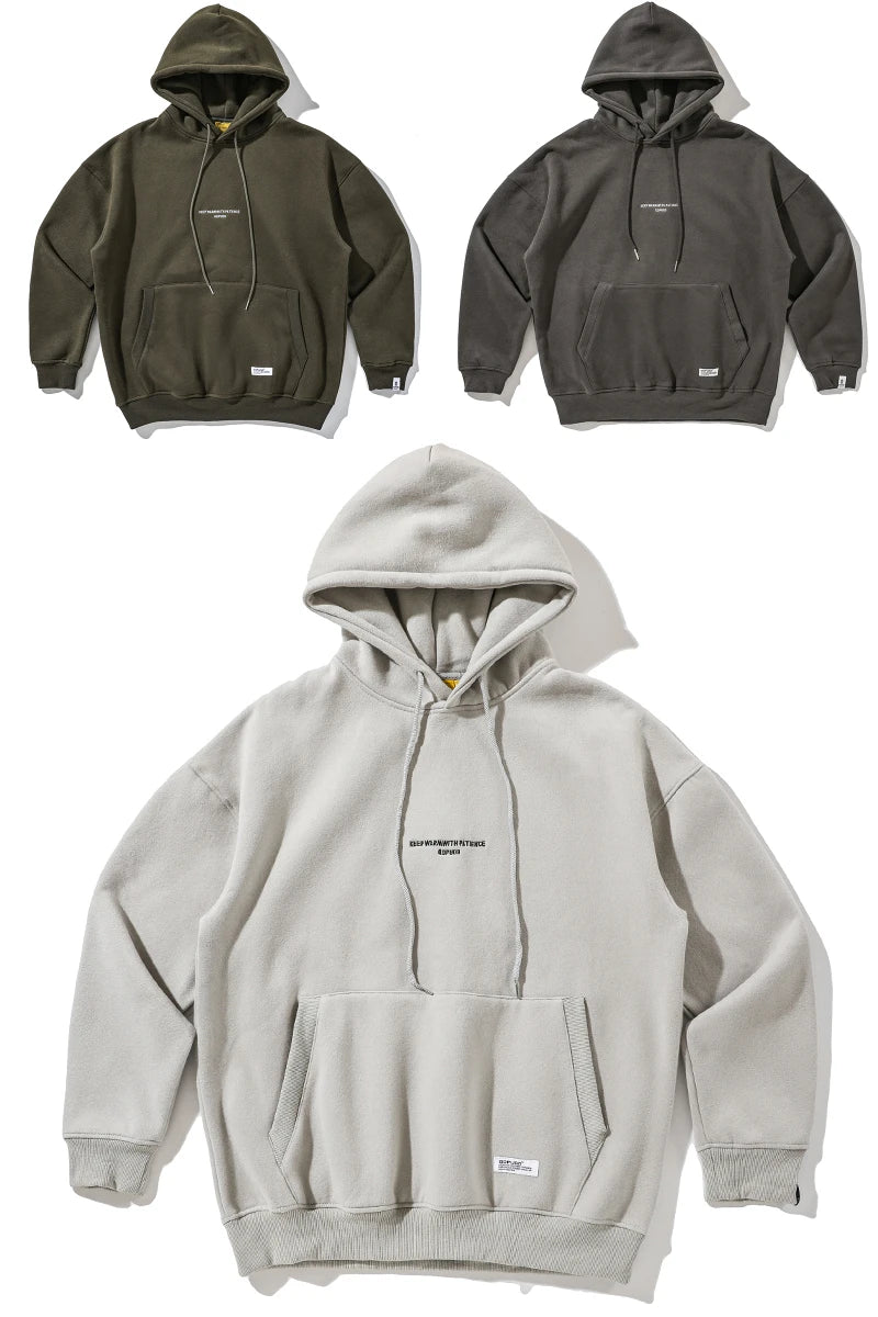 Plus Size Harajuku High Quality Thin Fleece Hoodie Japanese Streetwear Hip Hop Sweatshirt Men Clothing Korean Couple Pullover