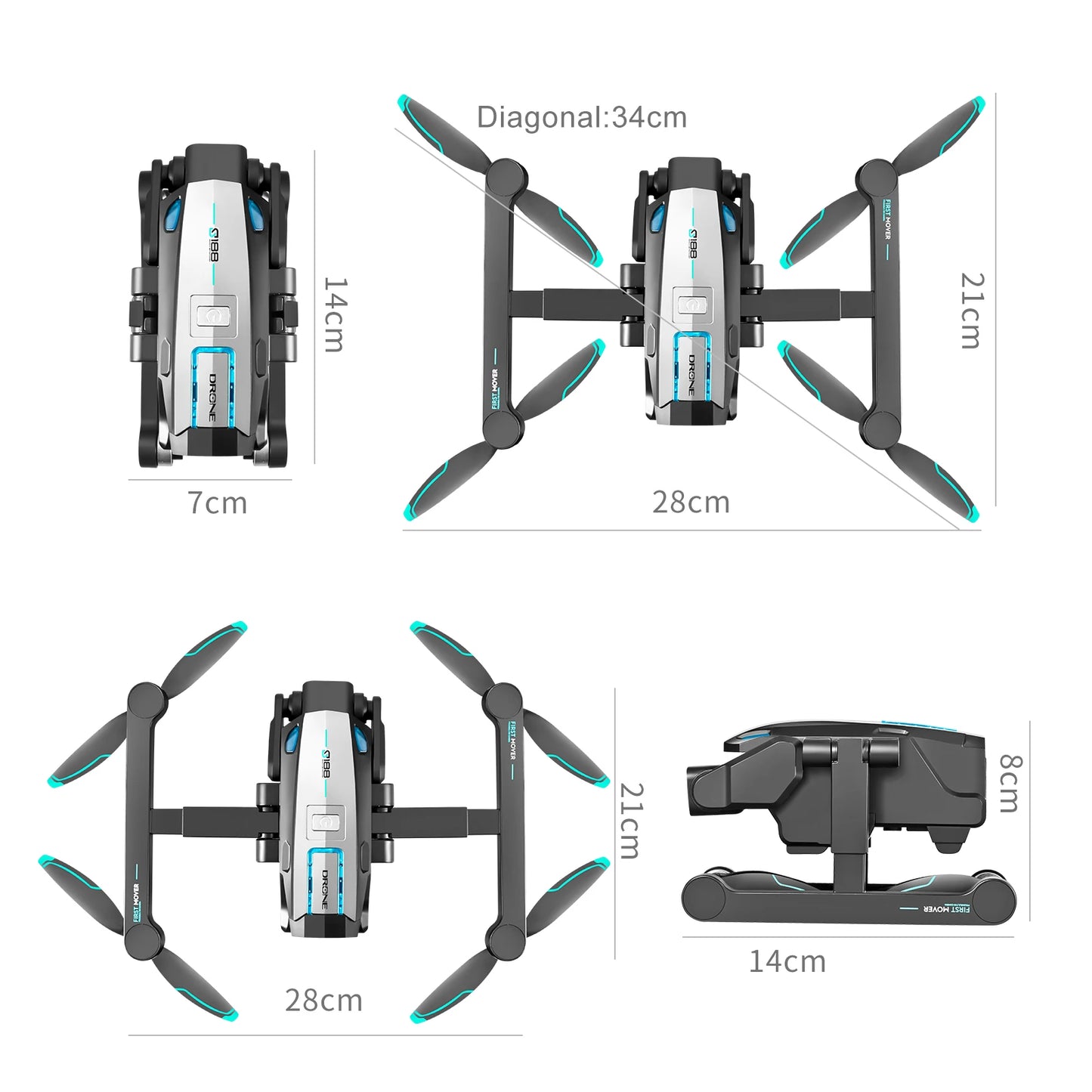 GPS Dron Drone S188 Wifi Fpv Professional Quadcopter Racing Drones with Camera Brushless Obstacle Avoidance Helicopter Toys Boys
