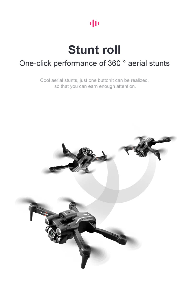 KBDFA K9 Drone 4K EIS Ultra HD Camera All-round Obstacle Avoidance Aerial Photography Mini Dron RC Toy for Kids Gift Vs Z908 Pro
