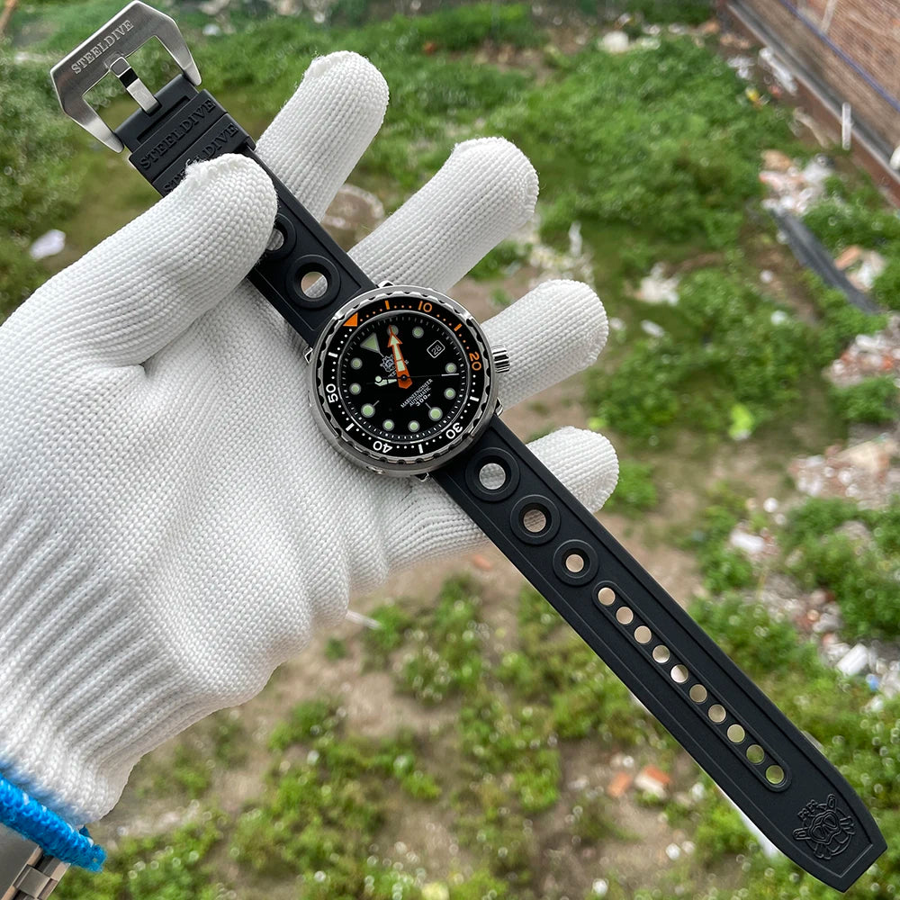 New Tuna Can Classic Watch For Men STEELDIVE SD1975C Super Luminous Ceramic Bezel 300M Waterproof NH35 Movement Dive Wristwatch