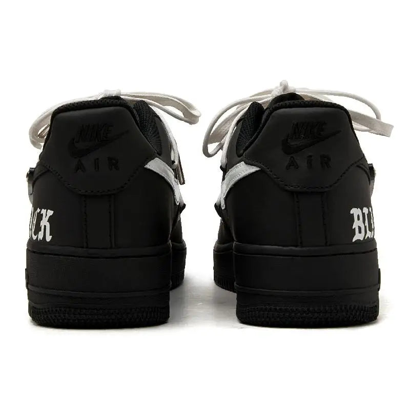 【Customize】Nike Air Force 1 Skateboarding Shoes Unisex Low-top Black Sneakers shoes CW2288-001