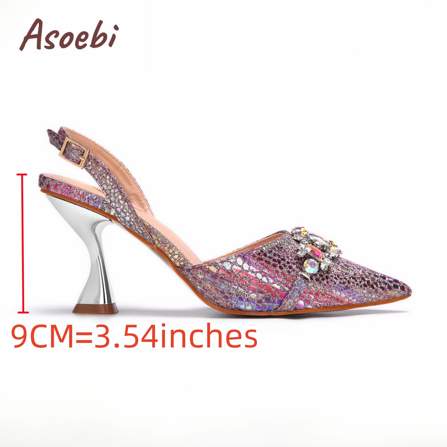 Gold Sandals for Women 2024 Luxury Wedding Pumps High Heels Rhinestone Design Party Shoes and Bags Set for Wedding Party