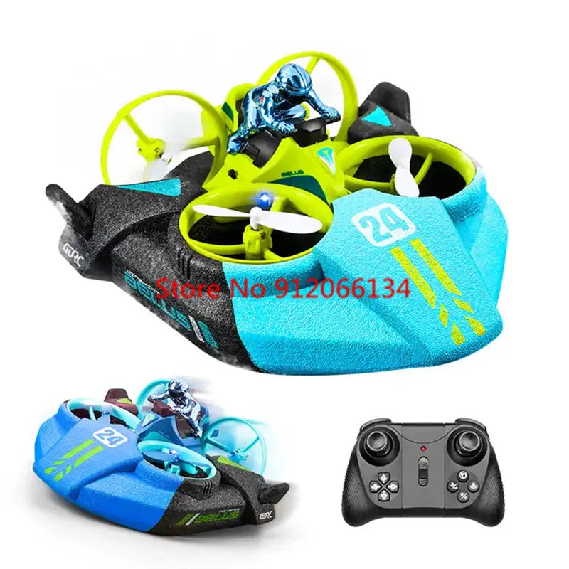 3 In 1 RC Drone Hovercraft Air Flight/Land/Water Driving Quadcopter Aircraft Car Boat Remote Control Airplane Boy Kid Gift Toys