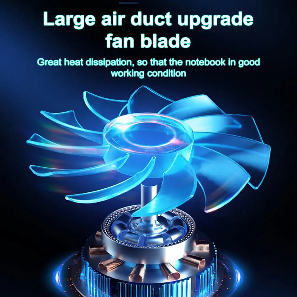8 Powerful Fans Gaming Laptop Cooler 2 Usb Ports with Rgb Light Hd Display Laptop Cooling Pad Adjustable Notebook Cooler Stand