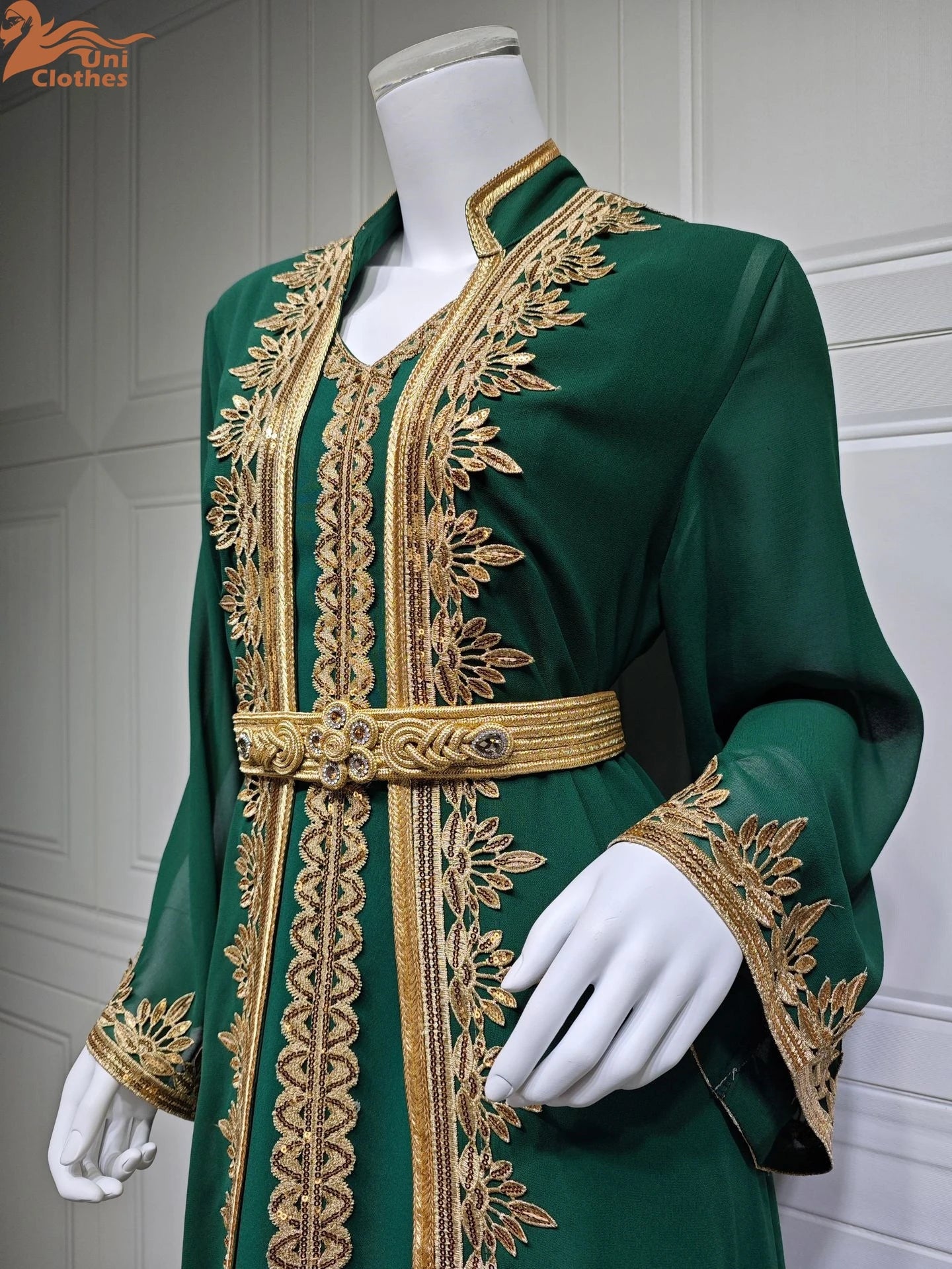 Muslim Sets Women Embroidery Evening Dress Dubai Abaya Turkey Kaftan Eid Djellaba Ramadan Morocco Caftan Jalabiya Vestido AB422