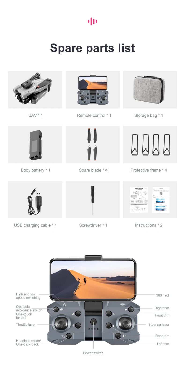 KBDFA K9 Drone 4K EIS Ultra HD Camera All-round Obstacle Avoidance Aerial Photography Mini Dron RC Toy for Kids Gift Vs Z908 Pro