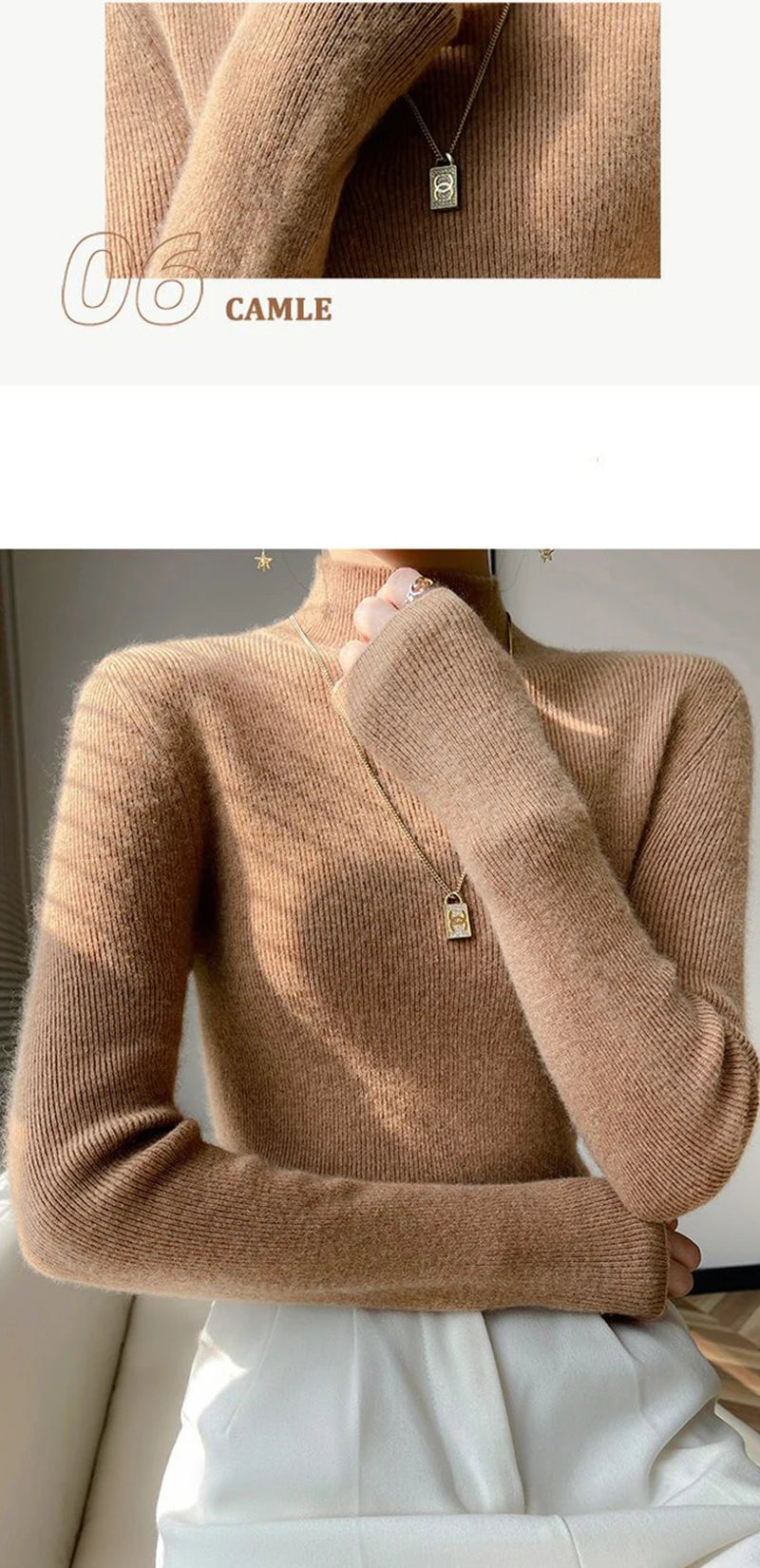 Solid Sweater Women Half Turtleneck Knitted Pullovers Harajuku Korean Thick Knitwear Autumn Winter Fashion Slim Jumpers