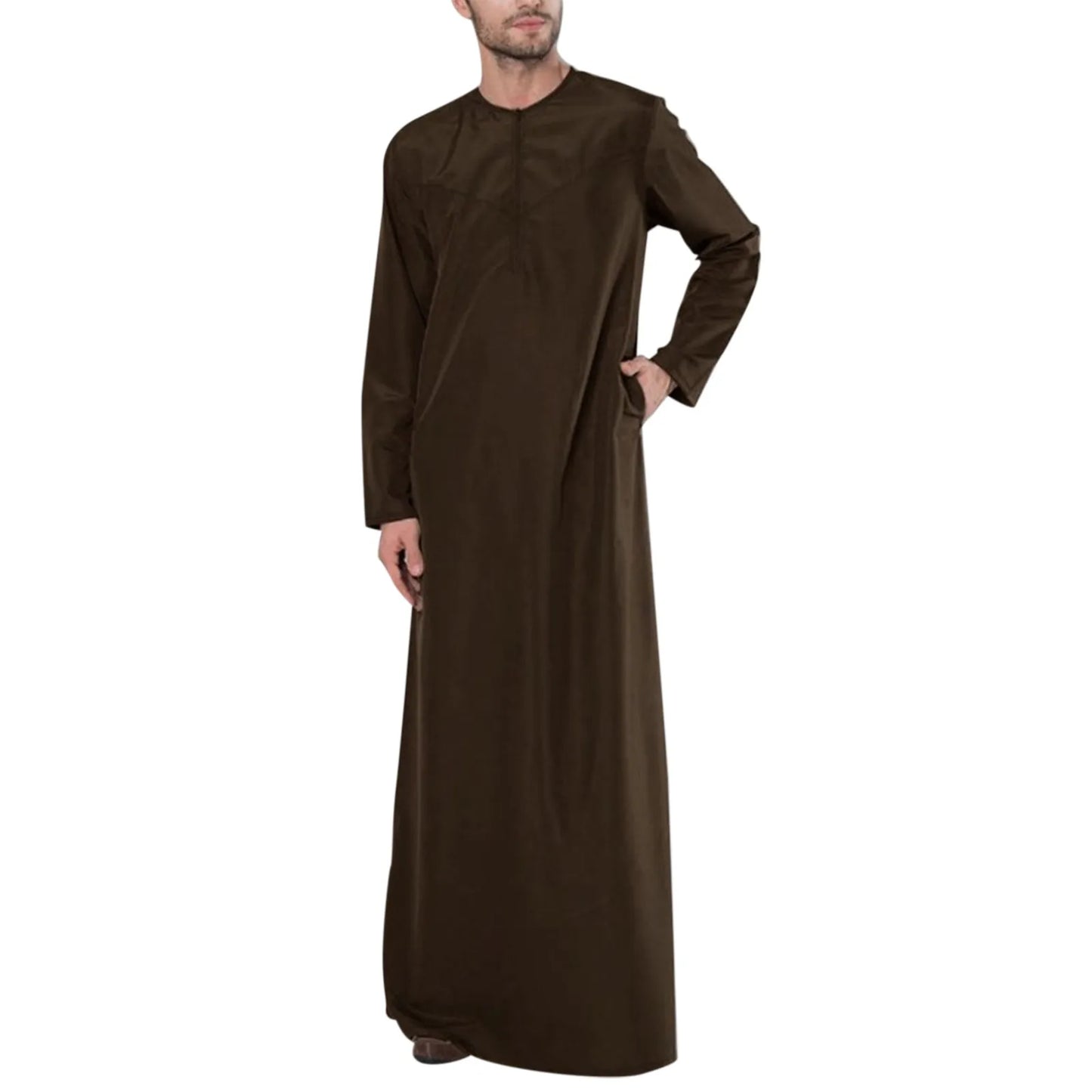 Fashion Muslim Clothing Thobe Jubba Mens Robe Long Sleeve Saudi Arab Thobe Kaftan Ropa Arabe Islamic Thobe Indian Dress Robe