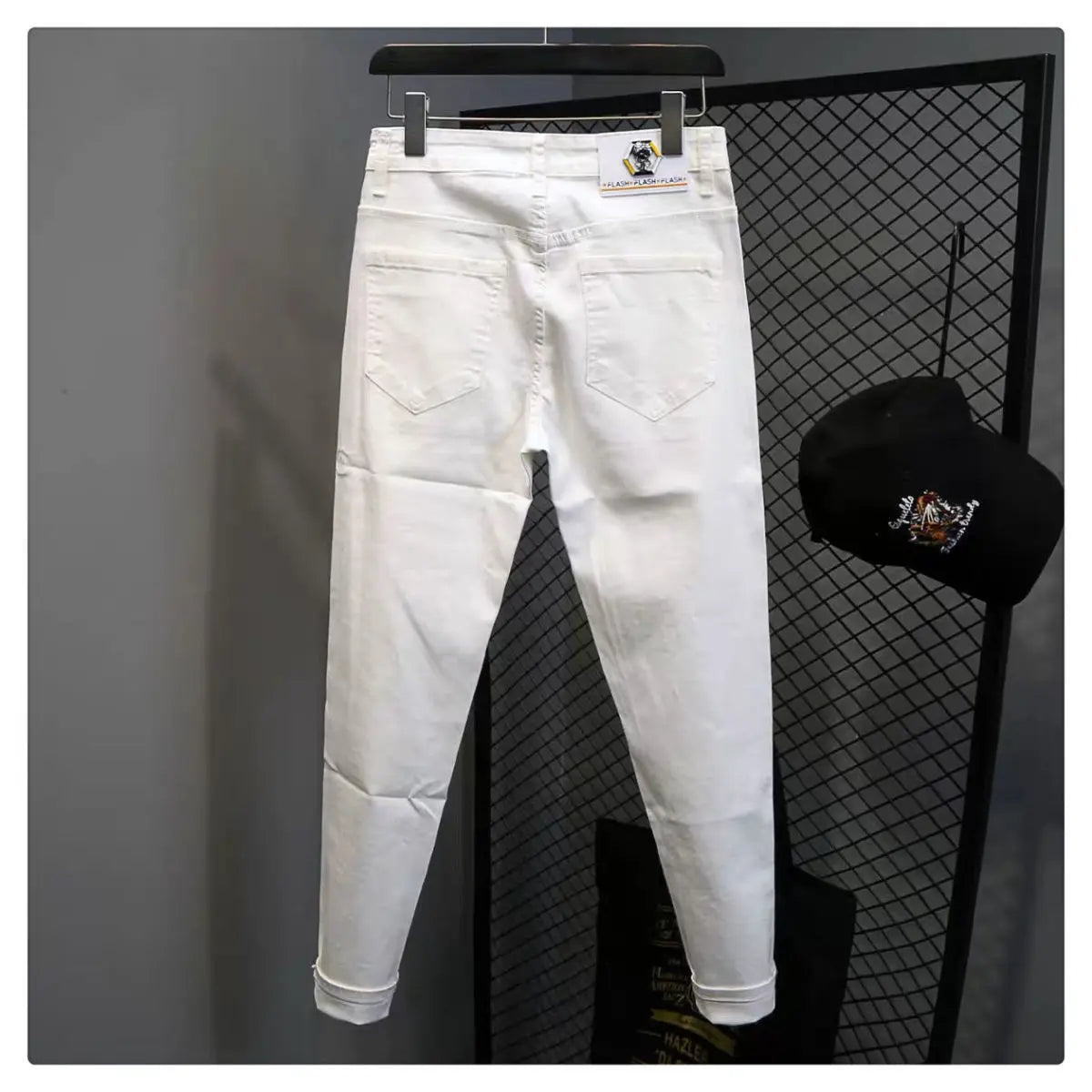 New Arrival Fashion Luxury Brand Designer with Print Hip-hop Boyfriend Men's Slim Luxury Denim Jeans Pants Cowboy Pants for Men