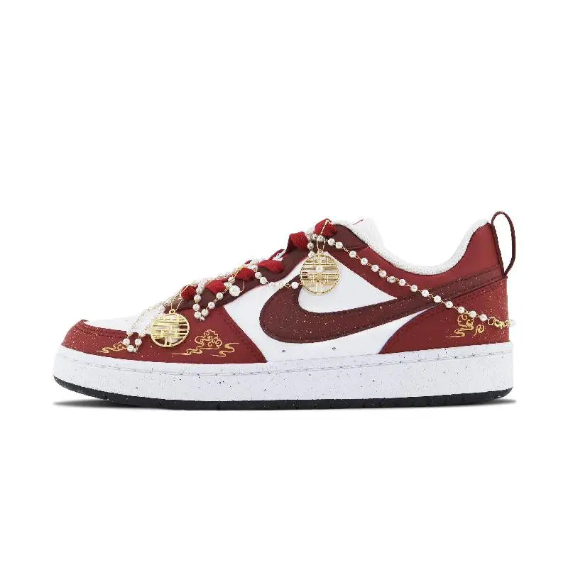 【Customize】Nike Court Borough Skateboarding Shoes Women's Sneakers shoes DV5456-108