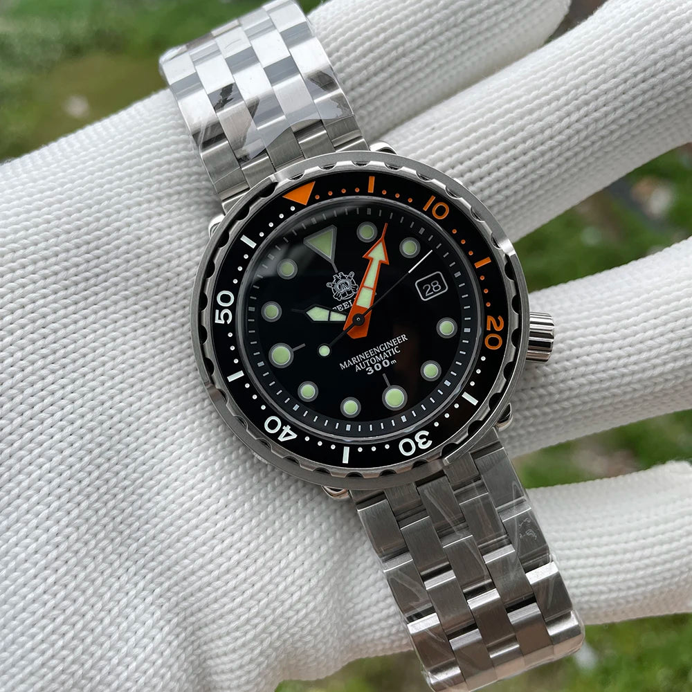 New Tuna Can Classic Watch For Men STEELDIVE SD1975C Super Luminous Ceramic Bezel 300M Waterproof NH35 Movement Dive Wristwatch