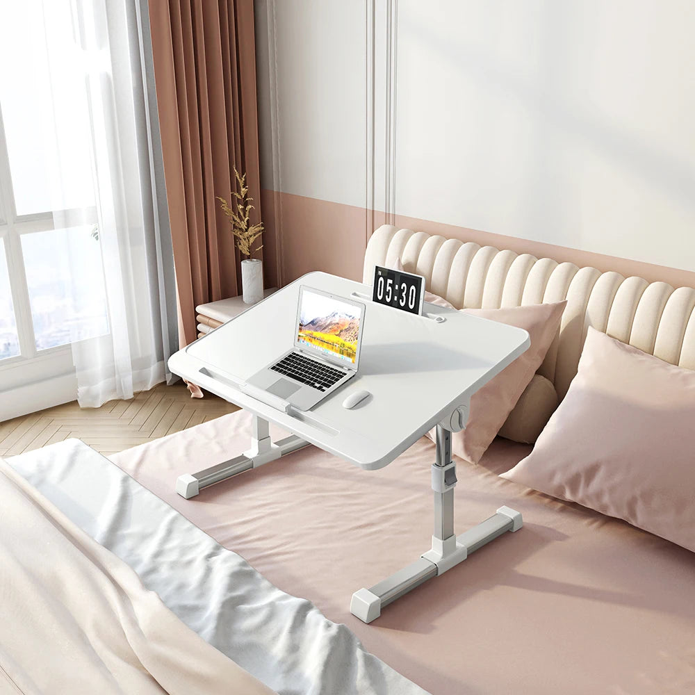 Foldable Standing Laptop Lift Desk Portable Table for MacBook Air Pro 13 14.2 16.2 17.3 Adjustable Laptops Bed Stand Lapdesk