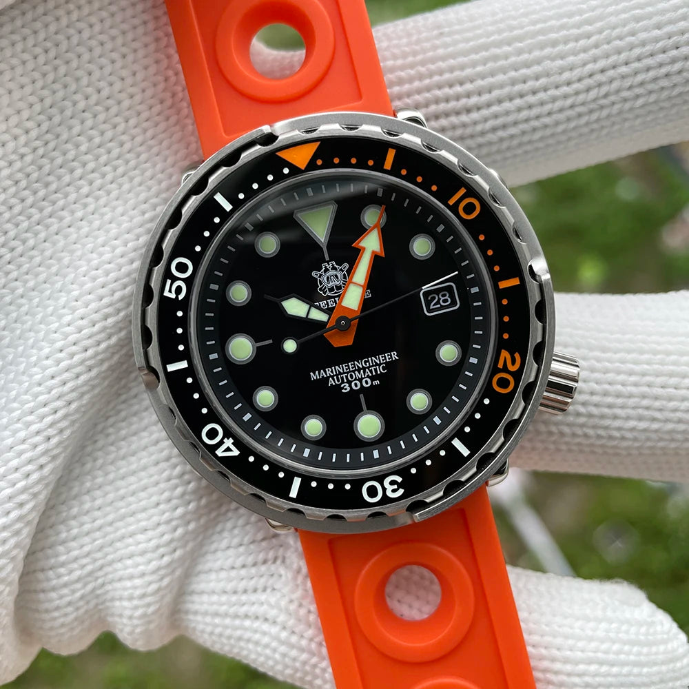 New Tuna Can Classic Watch For Men STEELDIVE SD1975C Super Luminous Ceramic Bezel 300M Waterproof NH35 Movement Dive Wristwatch