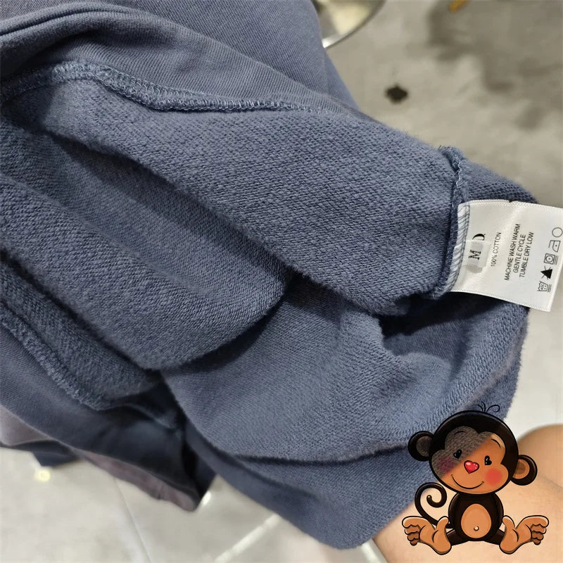 Washed Blue Best Quality 1:1 ERD Men's Hoodie Thick and Loose Enfants Riches D é Prim é s Printed Sweatshirt