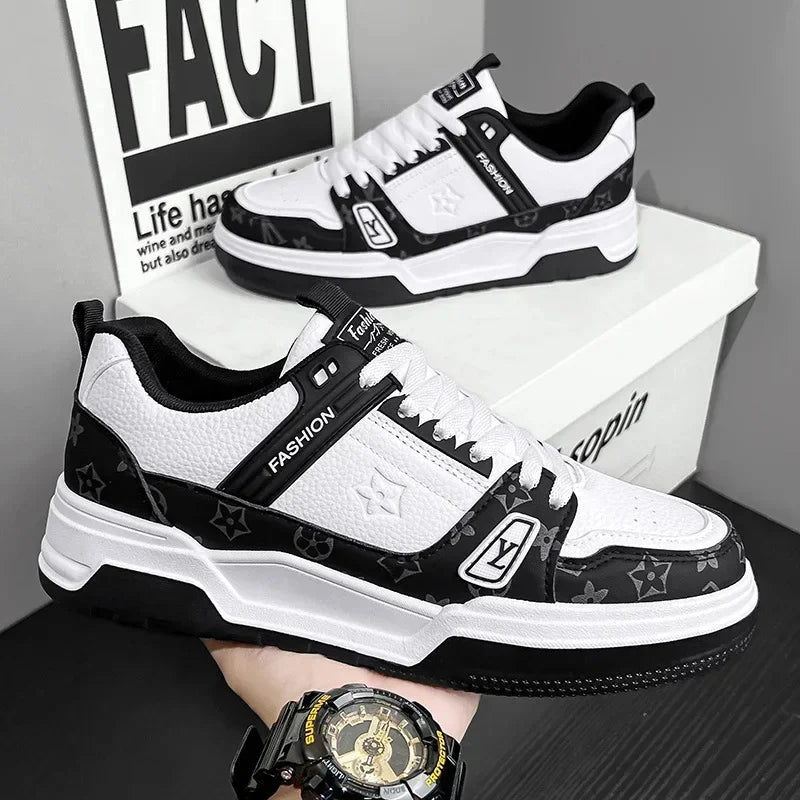Trendy Men's Cross-Border Shoes New Style Thick Bottom Sports Casual Shoes Men's Popular White Shoes Solvent Shoes Men's Sports