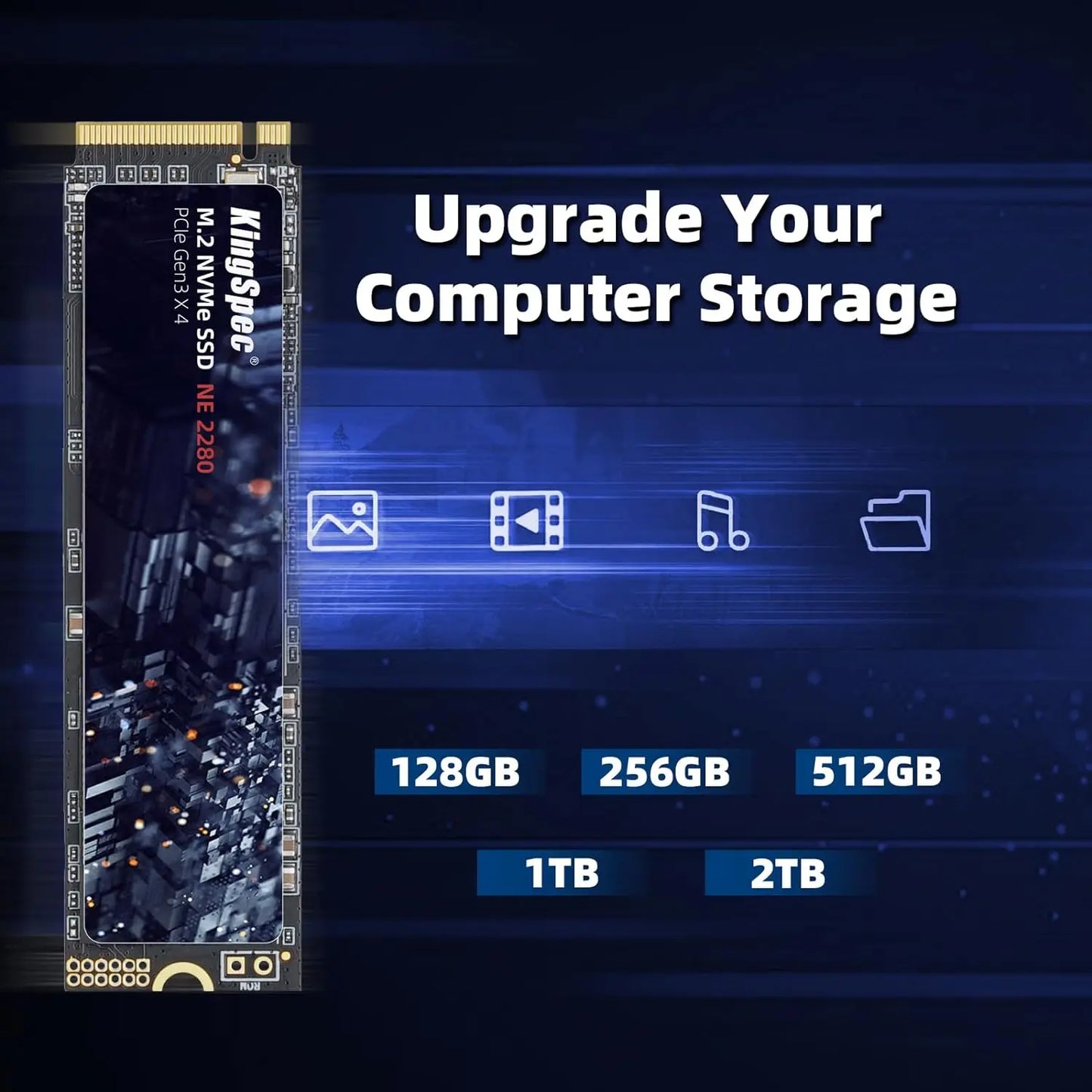 KingSpec SSD M2 512GB NVME SSD 1TB 128GB 256GB 500GB ssd M.2 2280 PCIe Hard Drive Disk Internal Solid State Drive for Laptop