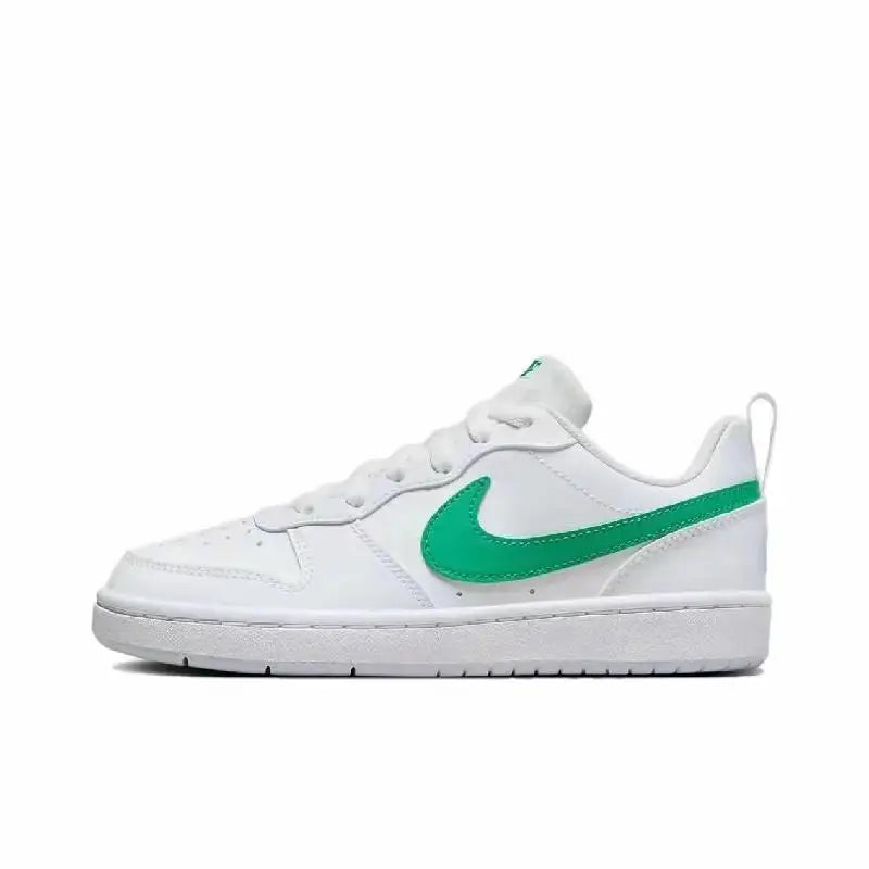 【Customize】Nike Court Borough Skateboarding Shoes Women's Low-top White/Blue Sneakers shoes DV5456-109