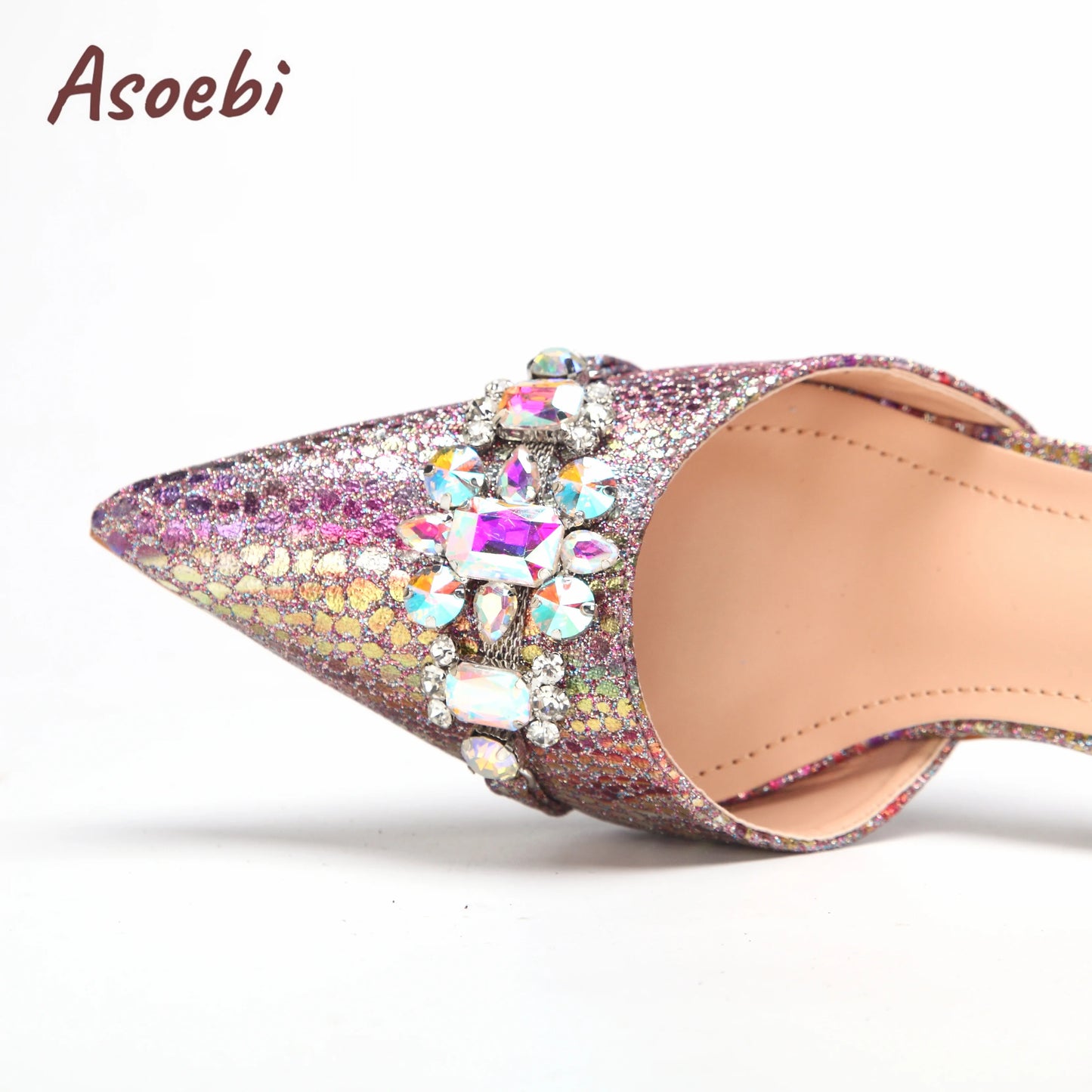 Gold Sandals for Women 2024 Luxury Wedding Pumps High Heels Rhinestone Design Party Shoes and Bags Set for Wedding Party