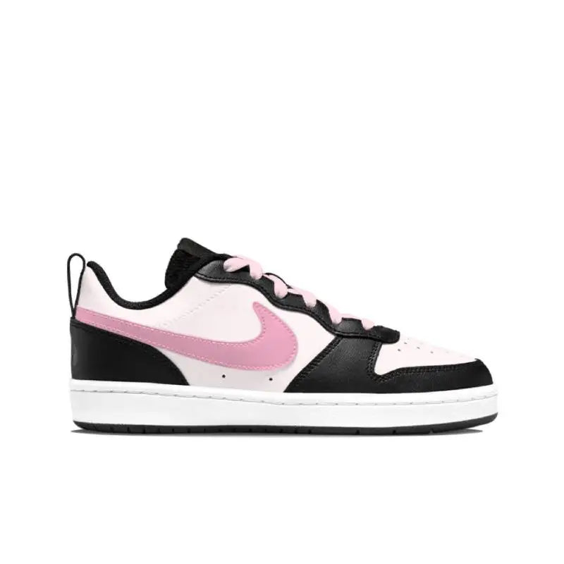 【Customize】Nike Court Borough Skateboarding Shoes Women's Low-top Black/white/pink Sneakers shoes BQ5448-115