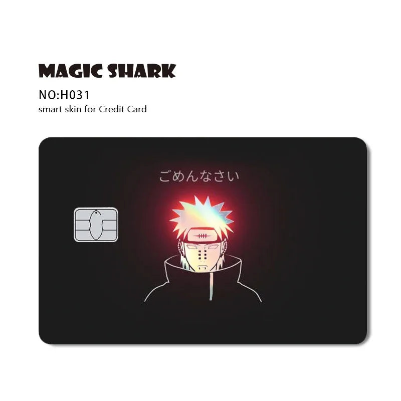 2025 New Arrival Narutos Payne Anime Holographic Laser Sticker Shinny Film Skin Cover for Debit Credit Card
