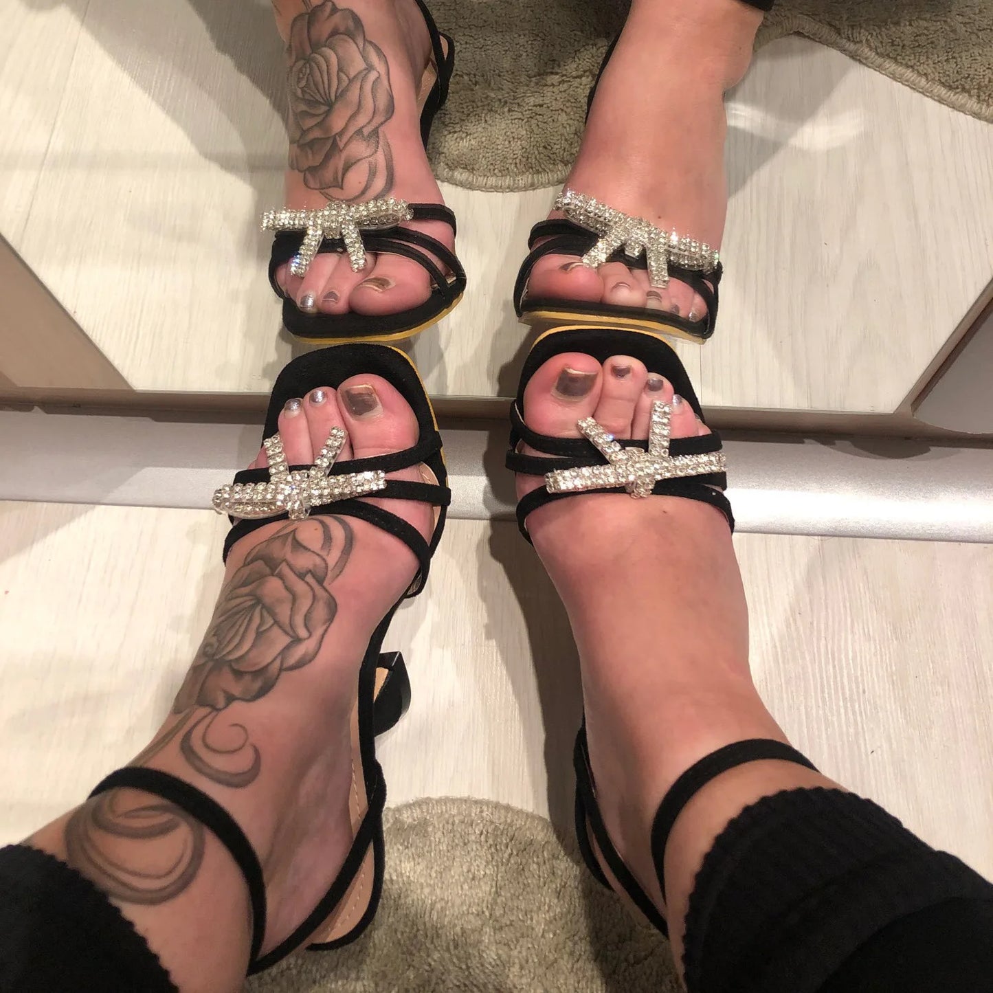 Comemore Women's High Heels Sexy Sandal Women Stiletto Heel Slingback Shoes Woman Summer 2023 Fashion Rhinestone Plus Size 42 43