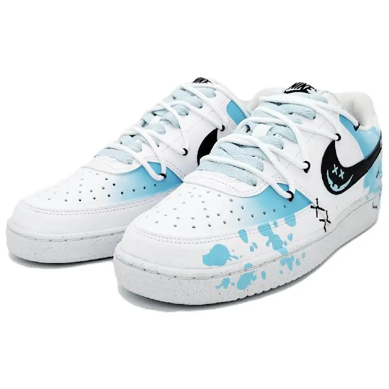 【Customize】Nike Court Vision 1 Skateboarding Shoes Men Low-top Blue Sneakers shoes DH2987-101