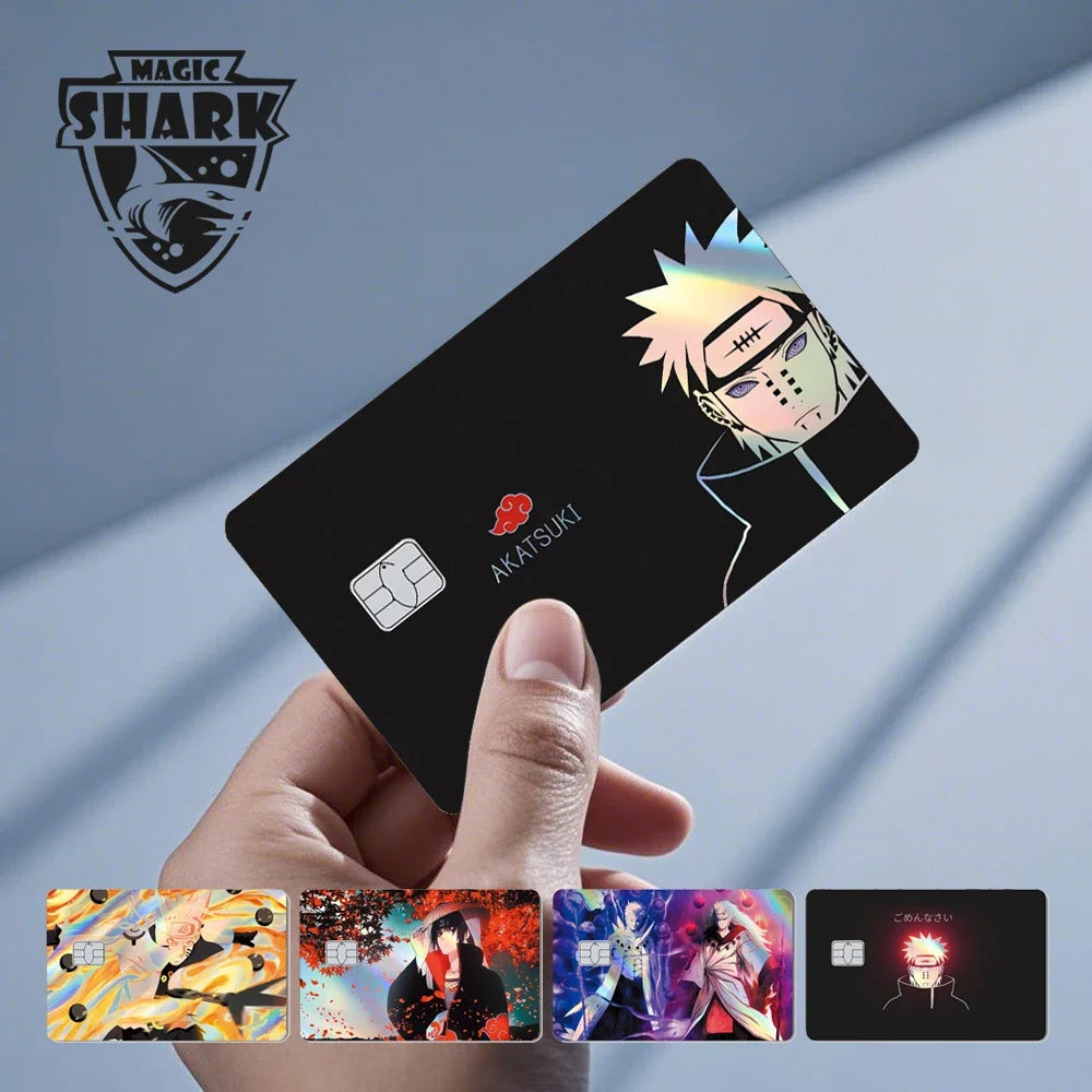 2025 New Arrival Narutos Payne Anime Holographic Laser Sticker Shinny Film Skin Cover for Debit Credit Card