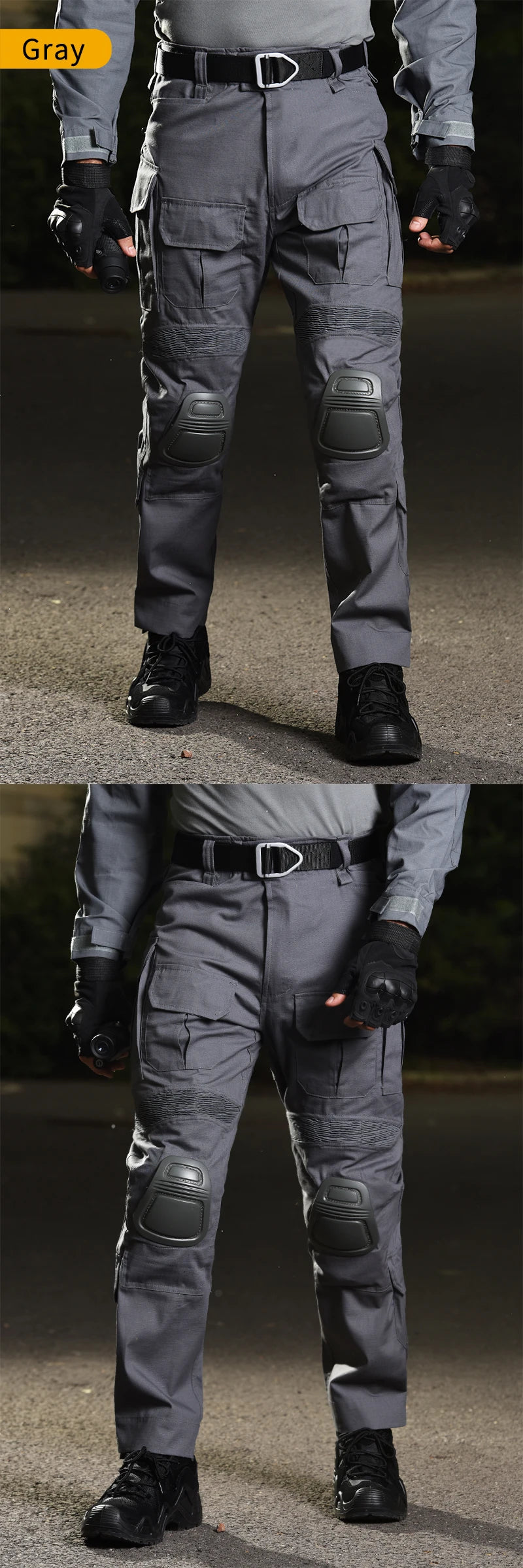 Outdoor Paintball Work Clothing Wear resistant Uniform Combat Shirts Cargo Pants Knee Pads Pants Windproof Suits