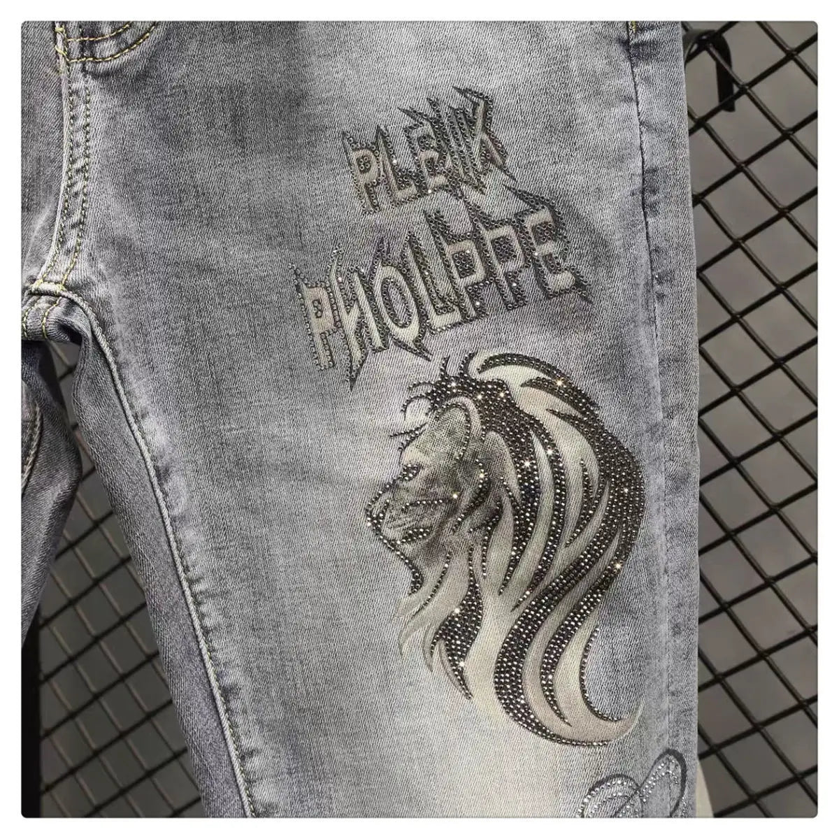 New Arrival Fashion Luxury Brand Designer with Print Hip-hop Boyfriend Men's Slim Luxury Denim Jeans Pants Cowboy Pants for Men