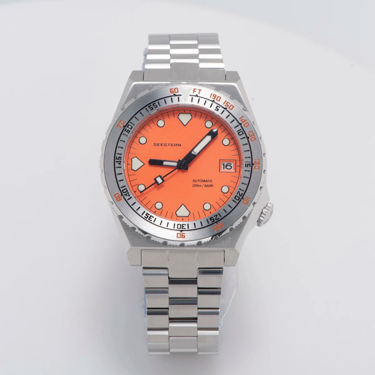 SEESTERN SUB600T Mens Diver Watch Automatic NH35 Movement Ceramic Bezel Lume Mechanical Wristwatches Sapphire Waterproof V3