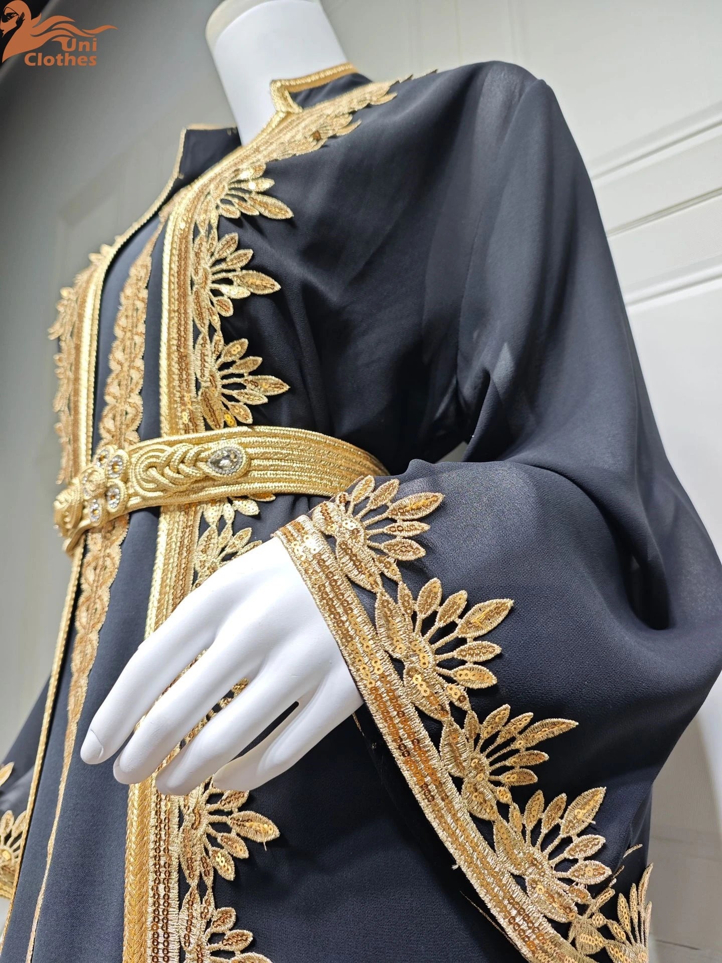 Muslim Sets Women Embroidery Evening Dress Dubai Abaya Turkey Kaftan Eid Djellaba Ramadan Morocco Caftan Jalabiya Vestido AB422