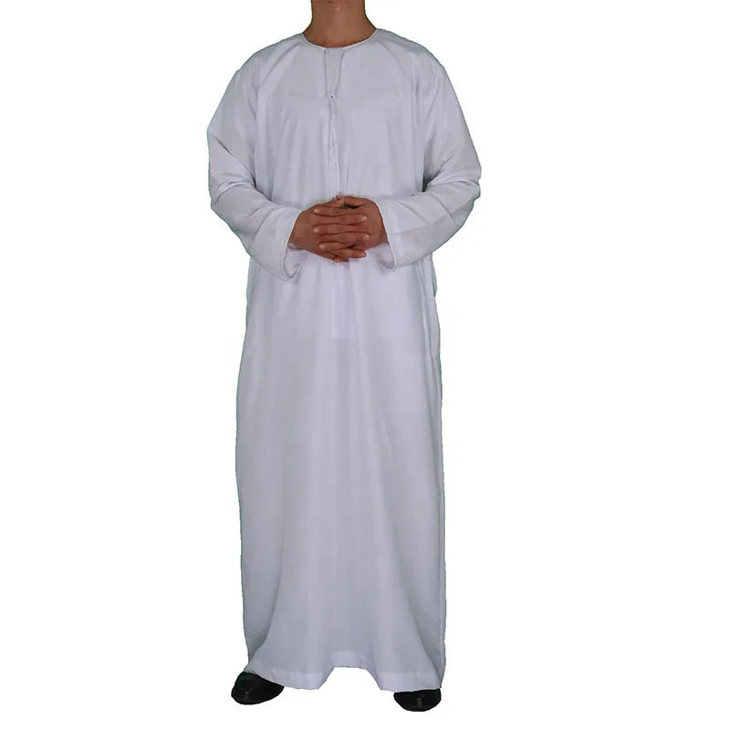 Robe Men Round Neck Arabic Thobe