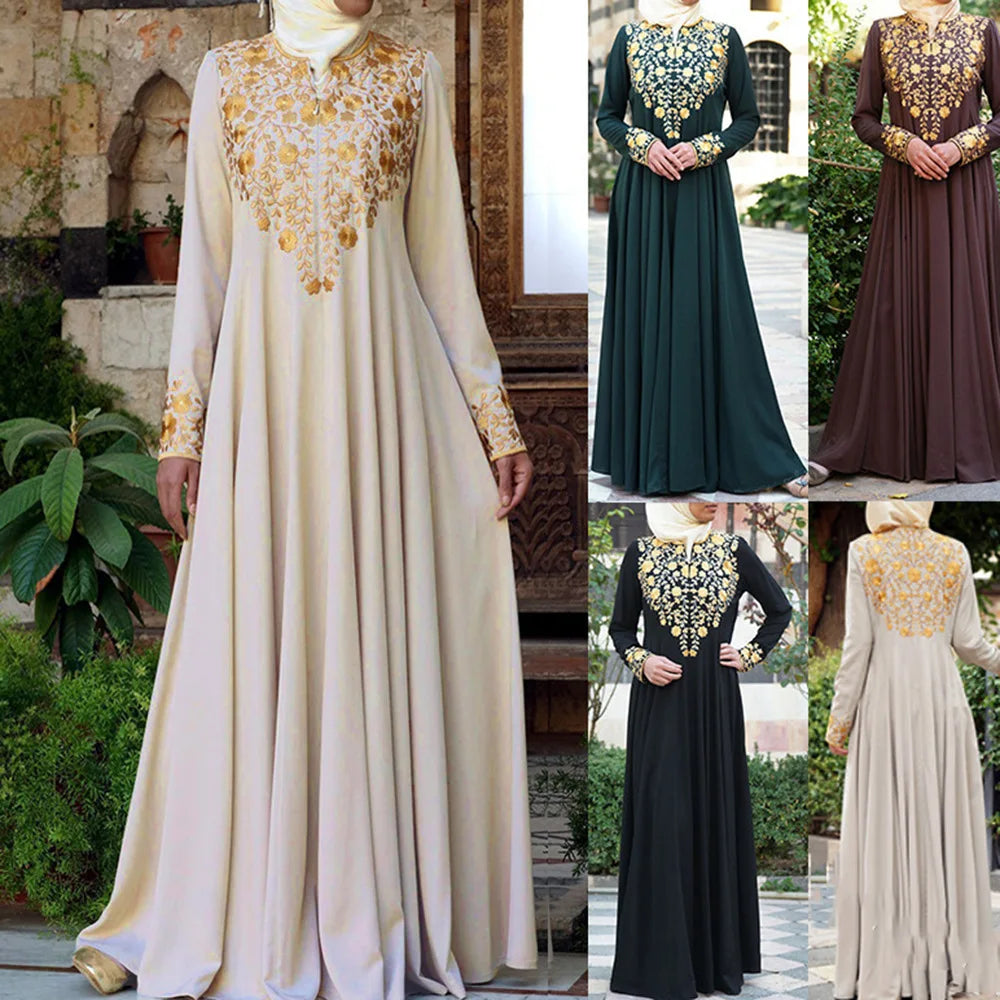 Middle East Evening Dress Set for Women, Muslim Fashion, Islamic Women's Gown, Ramadan, Dubai, Saudi Arabian, New, 2 Pcs