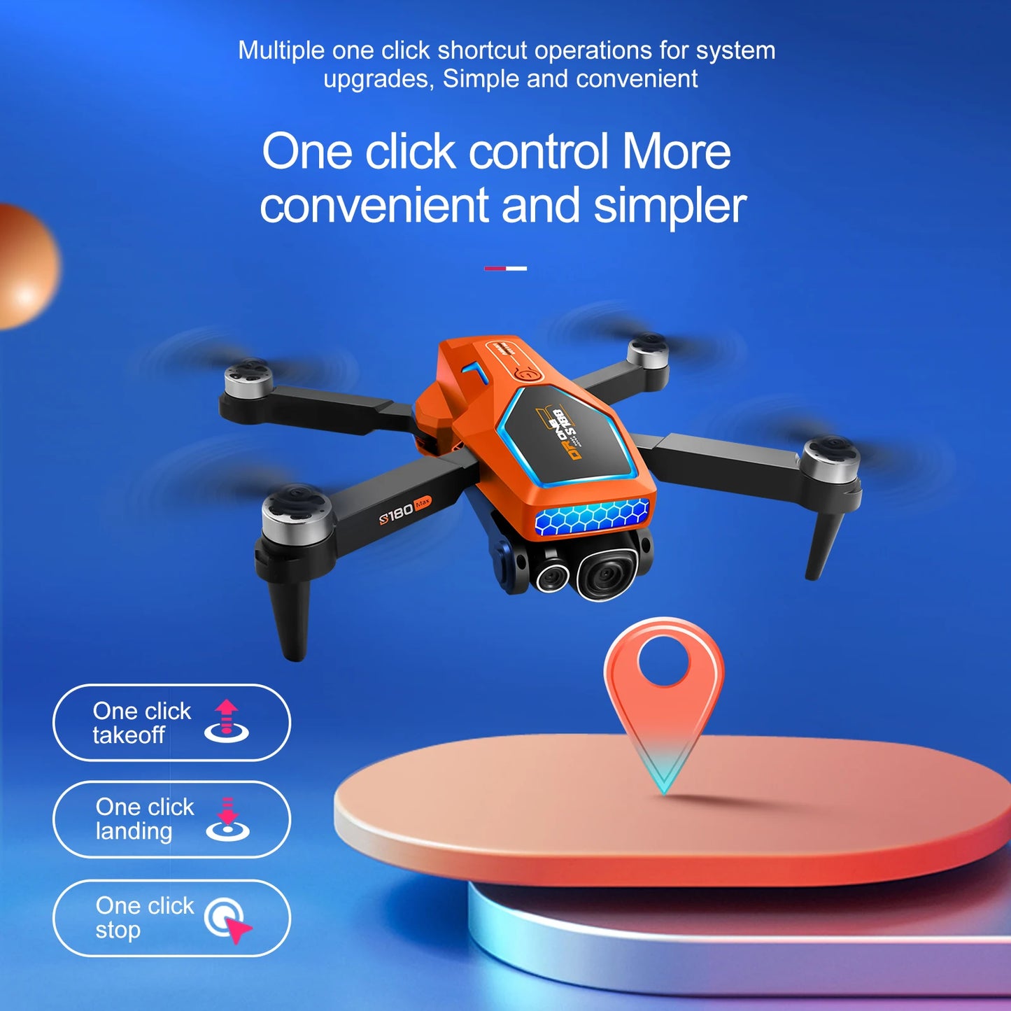 S180 Max Brushless Racing Drone with 4K Camera HD Obstacle Avoidance WIFI FPV Quadcopter Optical Flow Positioning Helicopter